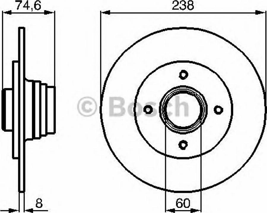 BOSCH 0 986 478 432 - Тормозной диск unicars.by