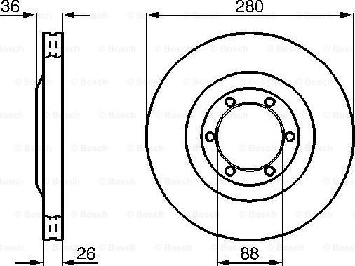 BOSCH 0 986 478 437 - Тормозной диск unicars.by