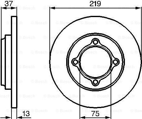 BOSCH 0 986 478 429 - Тормозной диск unicars.by