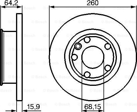 BOSCH 0 986 478 547 - Тормозной диск unicars.by