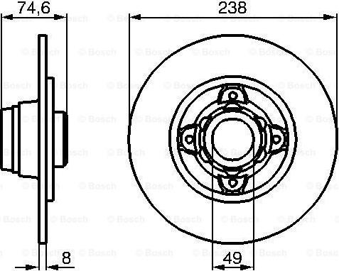 BOSCH 0 986 478 557 - Тормозной диск unicars.by