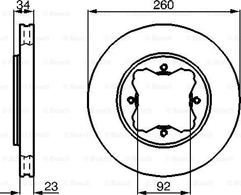 BOSCH 0 986 478 568 - Тормозной диск unicars.by