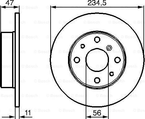 BOSCH 0 986 478 500 - Тормозной диск unicars.by