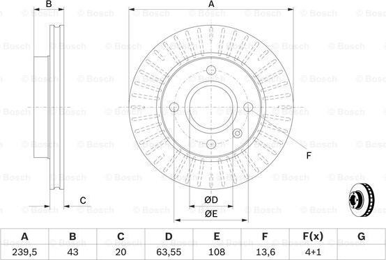 BOSCH 0 986 478 502 - Тормозной диск unicars.by