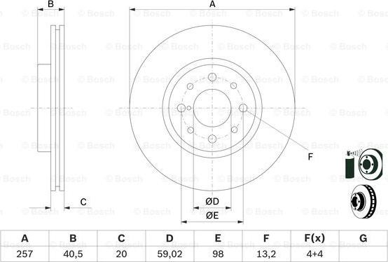 BOSCH 0 986 478 515 - Тормозной диск unicars.by