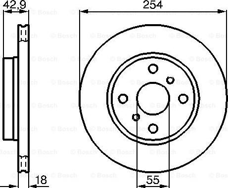 BOSCH 0 986 478 585 - Тормозной диск unicars.by