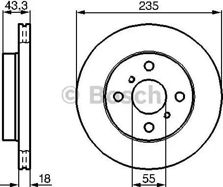 BOSCH 0 986 478 582 - Тормозной диск unicars.by