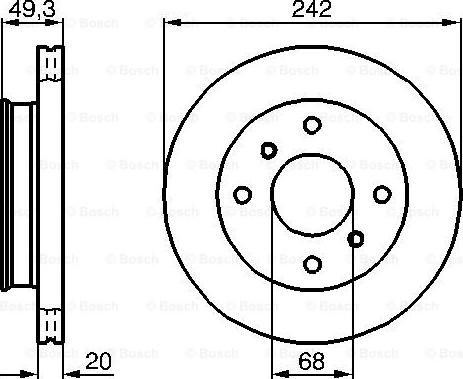 BOSCH 0 986 478 534 - Тормозной диск unicars.by