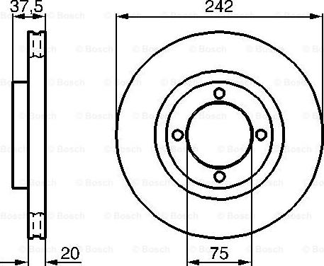 BOSCH 0 986 478 524 - Тормозной диск unicars.by