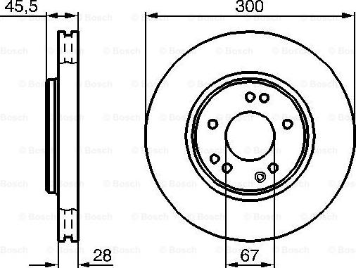 BOSCH 0 986 478 526 - Тормозной диск unicars.by