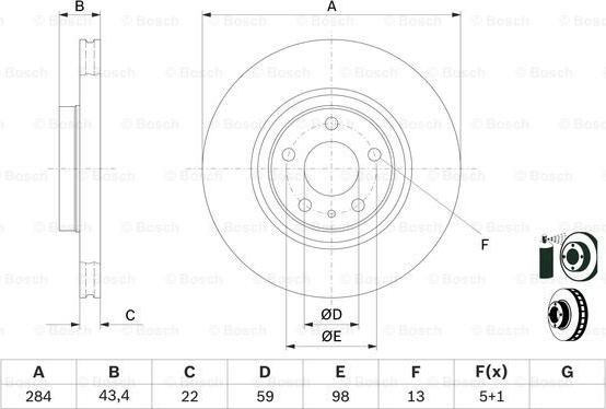 BOSCH 0 986 478 521 - Тормозной диск unicars.by