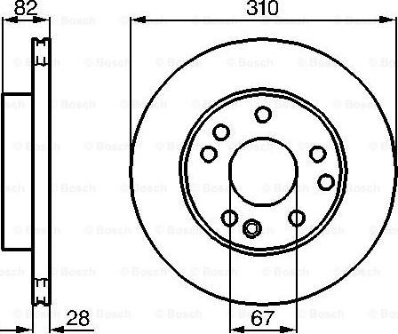 BOSCH 0 986 478 528 - Тормозной диск unicars.by