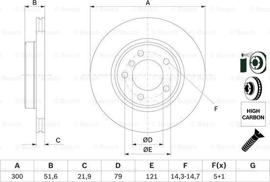 BOSCH 0 986 478 571 - Тормозной диск unicars.by