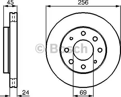 BOSCH 0 986 478 654 - Тормозной диск unicars.by