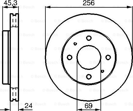 BOSCH 0 986 478 652 - Тормозной диск unicars.by