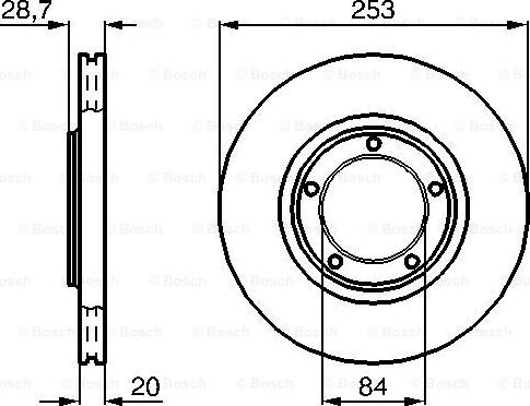 BOSCH 0 986 478 664 - Тормозной диск unicars.by