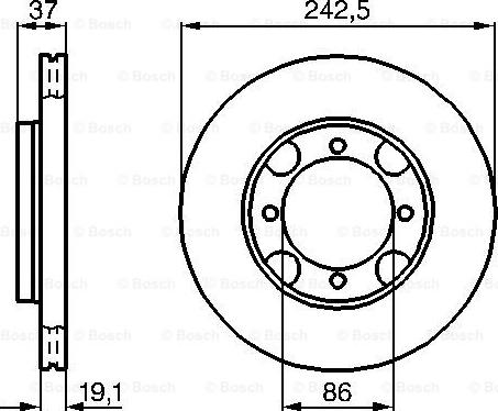 BOSCH 0 986 478 665 - Тормозной диск unicars.by