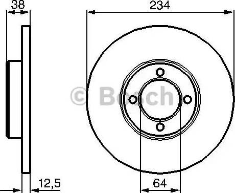 BOSCH 0 986 478 661 - Тормозной диск unicars.by