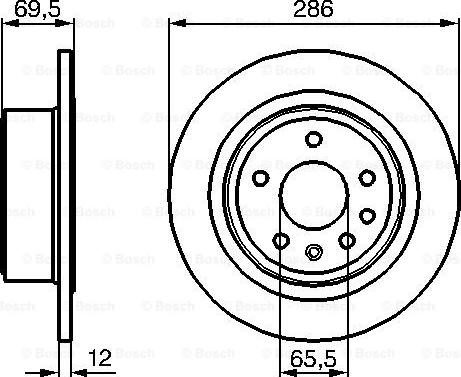 BOSCH 0 986 478 609 - Тормозной диск unicars.by