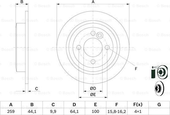 BOSCH 0 986 478 601 - Тормозной диск unicars.by