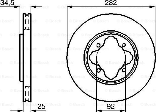 BOSCH 0 986 478 634 - Тормозной диск unicars.by