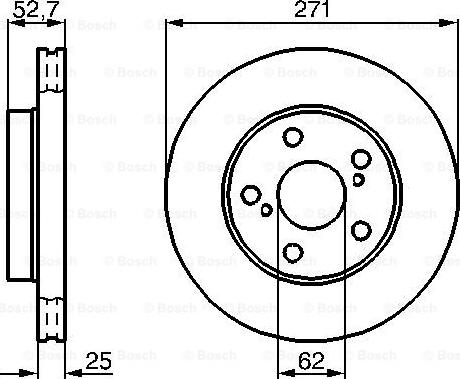 BOSCH 0 986 478 631 - Тормозной диск unicars.by