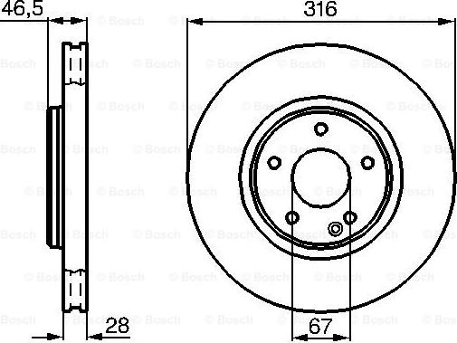 BOSCH 0 986 478 625 - Тормозной диск unicars.by