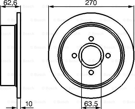 BOSCH 0 986 478 672 - Тормозной диск unicars.by