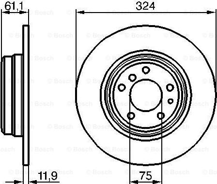 BOSCH 0 986 478 095 - Тормозной диск unicars.by