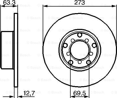 BOSCH 0 986 478 055 - Тормозной диск unicars.by