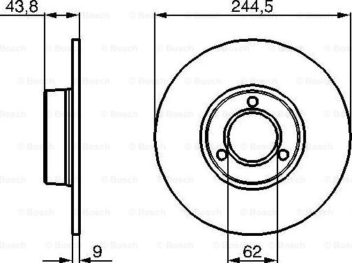 BOSCH 0 986 478 052 - Тормозной диск unicars.by