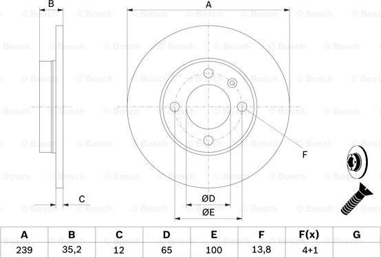 BOSCH 0 986 478 011 - Тормозной диск unicars.by