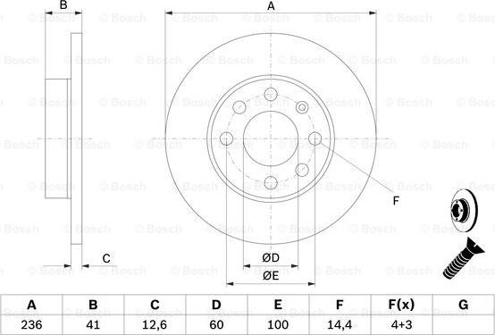 BOSCH 0 986 478 081 - Тормозной диск unicars.by