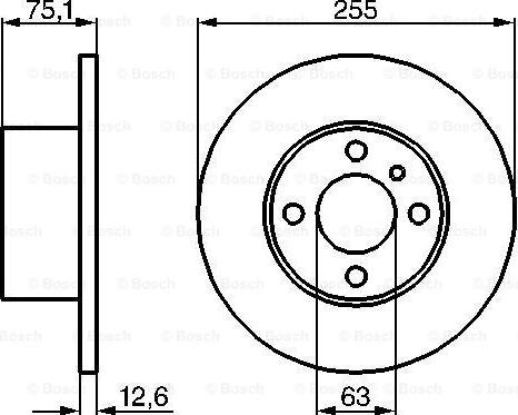 BOSCH 0 986 478 032 - Тормозной диск unicars.by