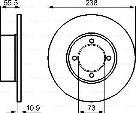 BOSCH 0 986 478 079 - Тормозной диск unicars.by