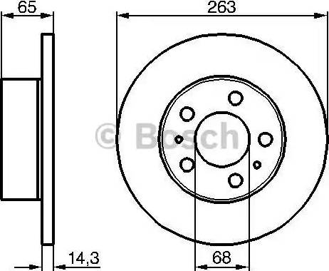 BOSCH 0 986 478 144 - Тормозной диск unicars.by