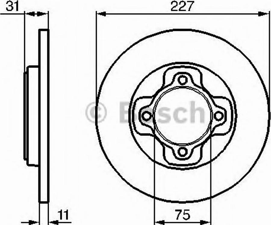 BOSCH 0 986 478 156 - Тормозной диск unicars.by