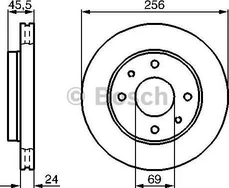 BOSCH 0 986 478 897 - Тормозной диск unicars.by