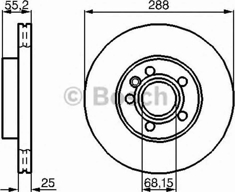 BOSCH 0 986 478 845 - Тормозной диск unicars.by