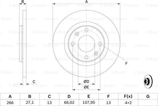 BOSCH 0 986 479 B51 - Тормозной диск unicars.by