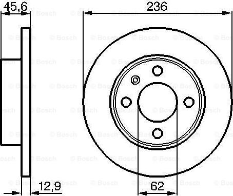 BOSCH 0 986 478 859 - Тормозной диск unicars.by