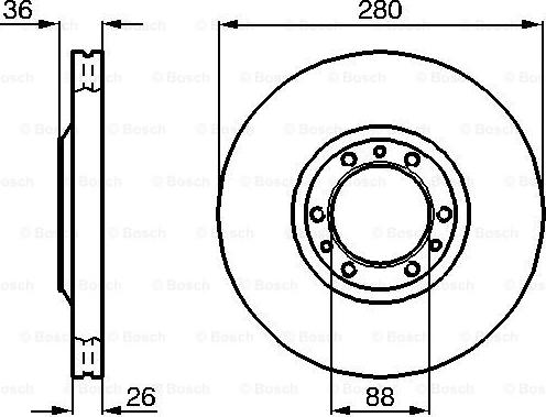 BOSCH 0 986 478 854 - Тормозной диск unicars.by