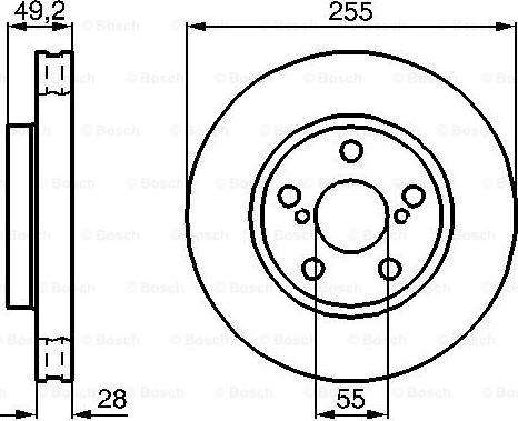 BOSCH 0 986 478 858 - Тормозной диск unicars.by