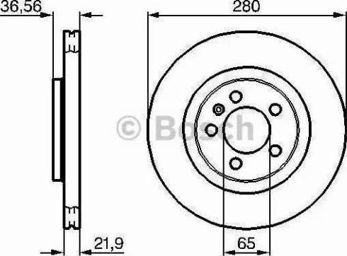 BOSCH 986478852 - Тормозной диск unicars.by