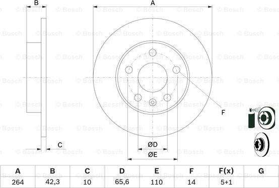 BOSCH 0 986 478 884 - Тормозной диск unicars.by