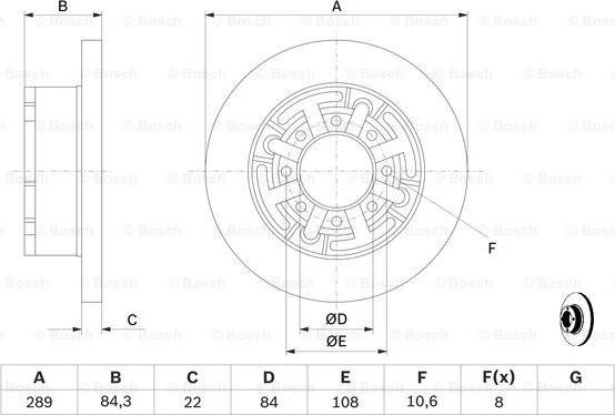 BOSCH 0 986 478 886 - Тормозной диск unicars.by