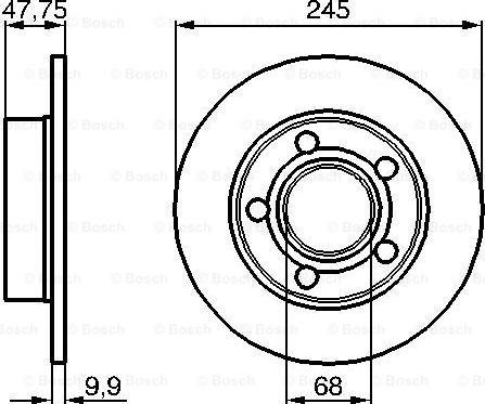 BOSCH 0 986 479 B56 - Тормозной диск unicars.by