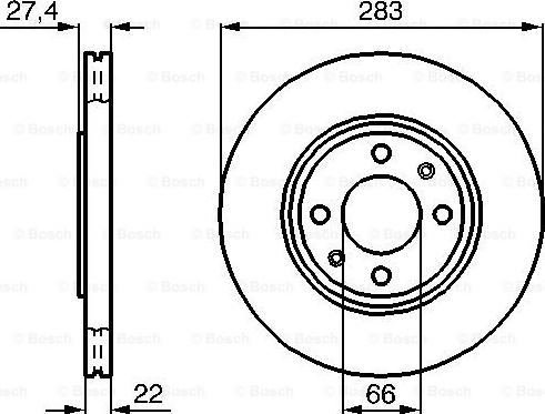 BOSCH 0 986 478 834 - Тормозной диск unicars.by