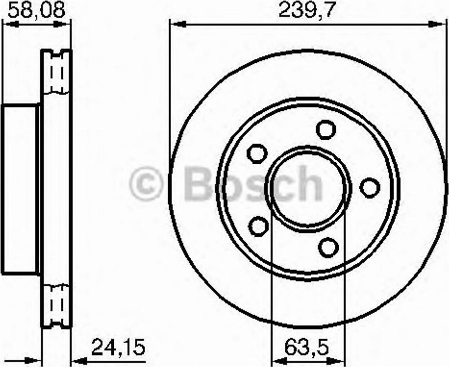 BOSCH 0 986 478 828 - Тормозной диск unicars.by