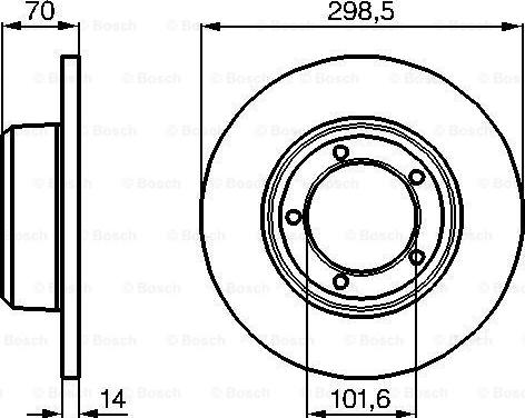 BOSCH 0 986 478 827 - Тормозной диск unicars.by